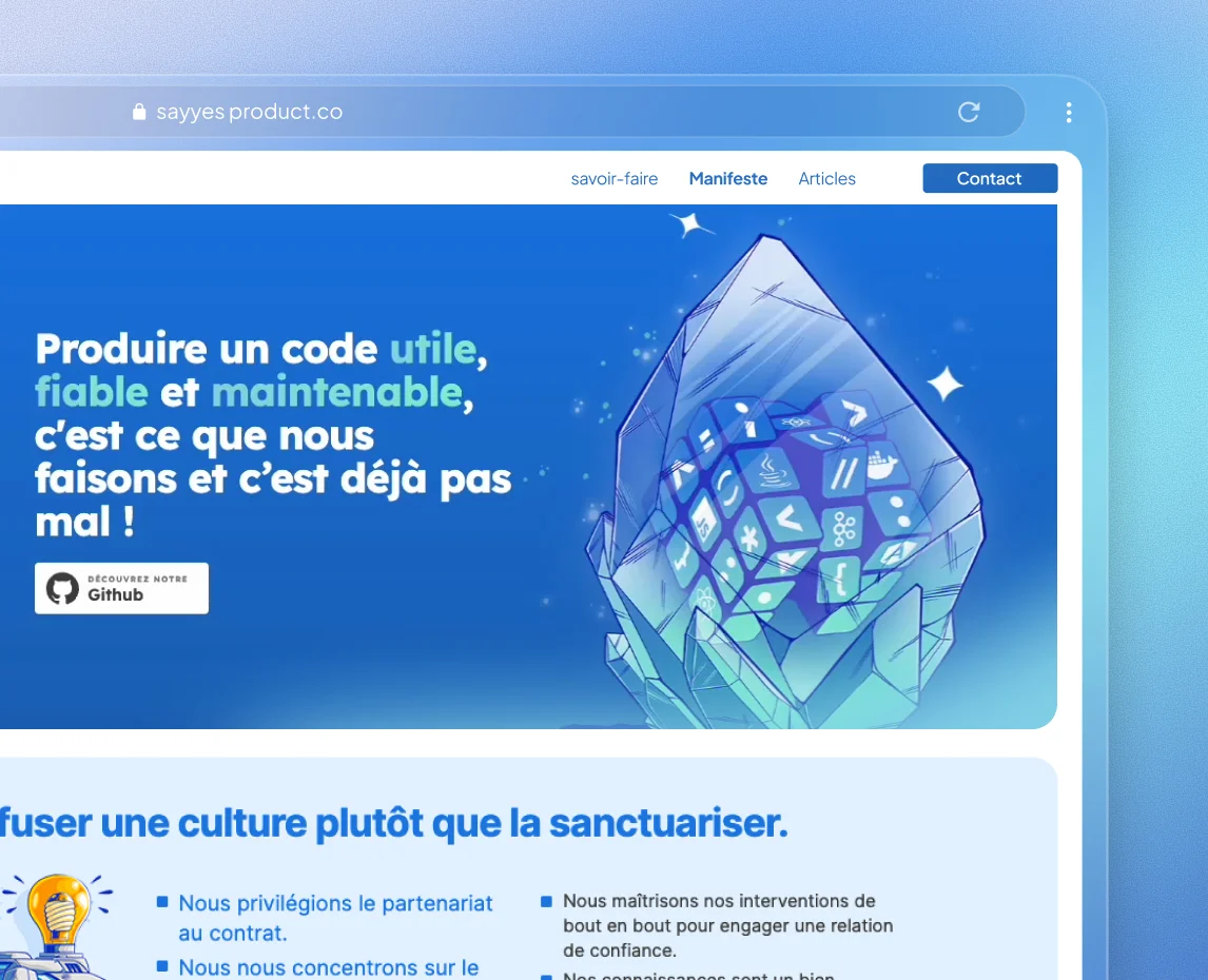 Web design : maquette de site illustré