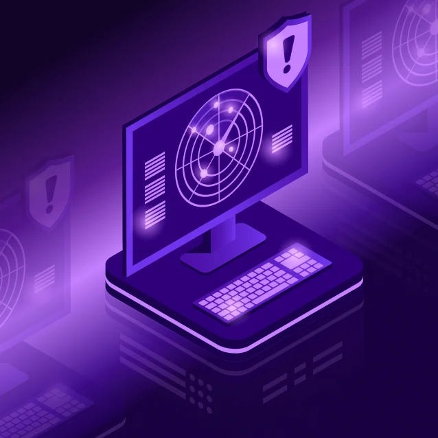 Illustration isométrique de radar