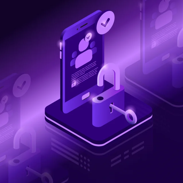 Illustration isométrique de cybersécurité