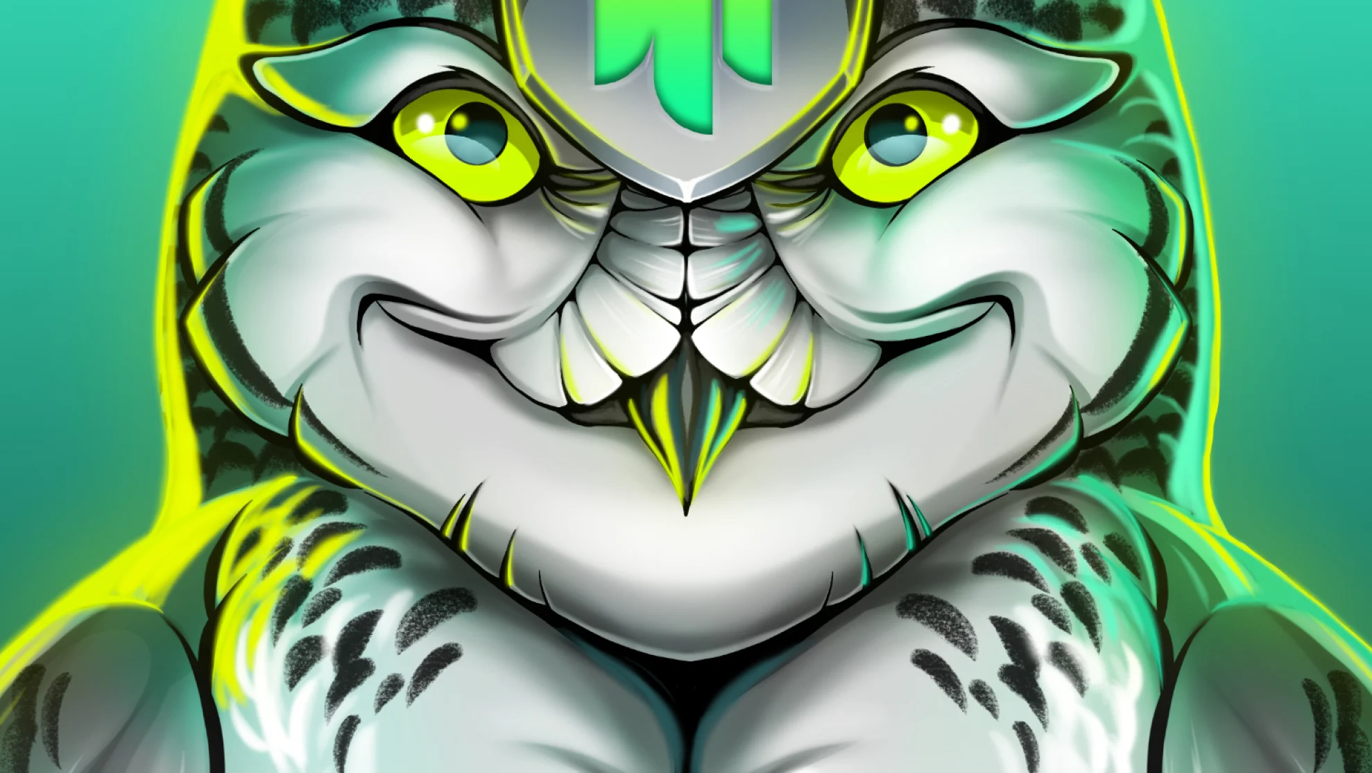 Illustration de mascotte : portrait d’un hibou