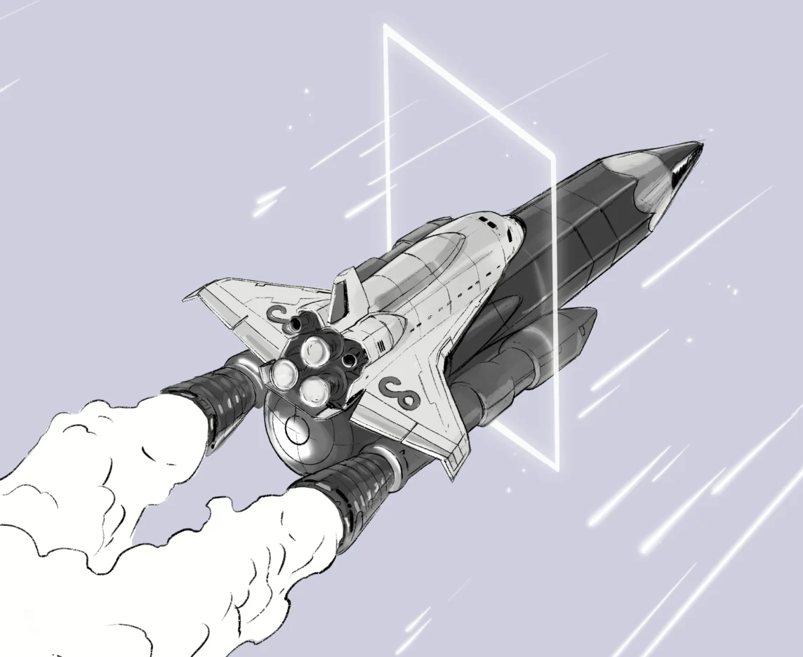 Illustration digitale d’une fusée