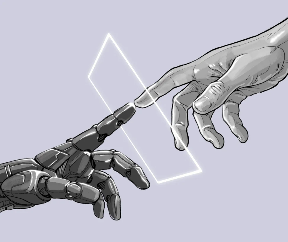 Illustration de mains : croquis et réalisation finale
