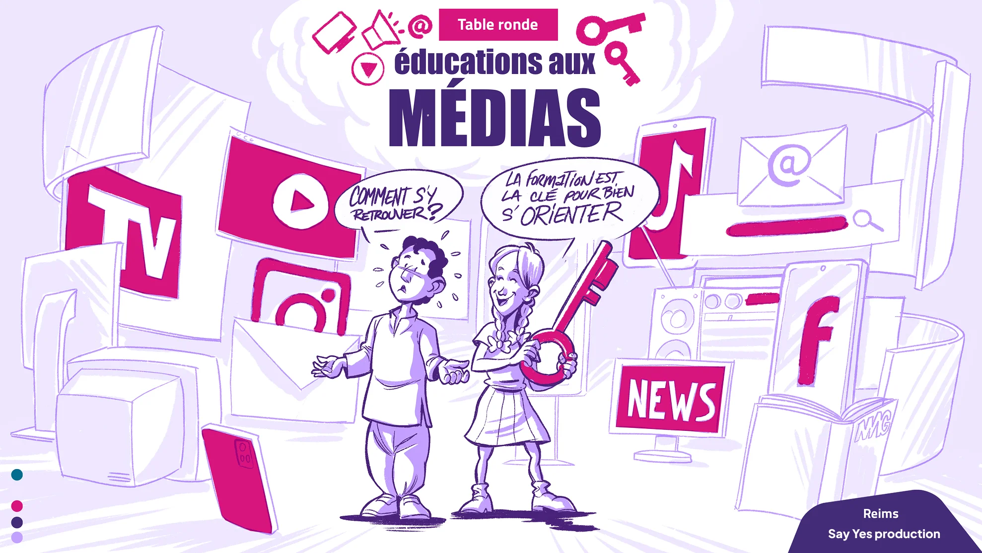 Illustration sur l’éducation aux médias