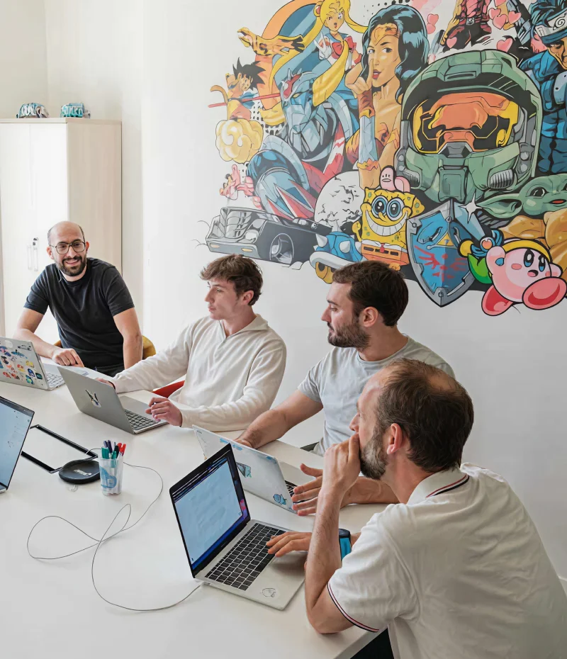 fresque murale street art dans un bureau